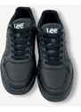 Lee Sneakersy męskie czarne z ekoskóry sznurowane