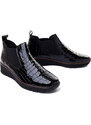 RIEKER 53794-01 black, botki/sztyblety damskie