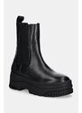 Tommy Jeans sztyblety skórzane TJW CHELSEA FLATFORM BOOT