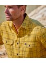 Żółta, flanelowa koszula w kratę Atlas For Men Krata