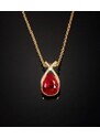 Naszyjnik Kryształowa Kropla Atlas For Men Czerwony