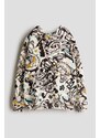 H & M - Bluza z kapturem i nadrukiem - Beżowy