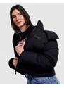 Hoodrich Kurtka Hugo Crop Puffer Jkt Blk Damskie Ubrania Kurtki zimowe HW03250278 Czarny