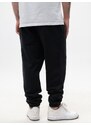 Spodnie Dresowe Męskie Oversize Czarne Prosto Flathead