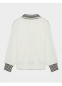 Adidas Bluza Rozpinana Vintage Bb Tt Striped Rib Damskie Ubrania Bluzy KW2055 Biały