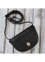 Torebka damska skórzana mała kompaktowa kopertówka czarna Paolo Peruzzi KV-01-BL