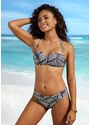 LASCANA Góra bikini antracytowy / biały
