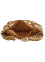 Ratanowa Torebka Damska Boho firmy Herisson 1002L5251 Ciemno Beżowa